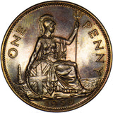 1950 Proof Penny - George VI British Bronze Coin - Superb