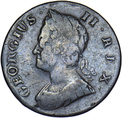 1743 Halfpenny - George II British Copper Coin