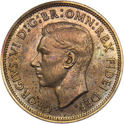1950 Proof Halfpenny - George VI British Bronze Coin - Superb