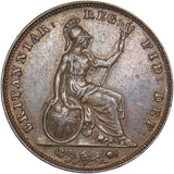 1848 Farthing - Victoria British Copper Coin - Nice