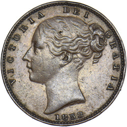 1853 Farthing - Victoria British Copper Coin - Nice