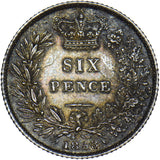 1853 Sixpence - Victoria British Silver Coin - Very Nice