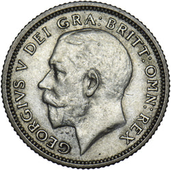 1925 Sixpence - George V British Silver Coin - Nice