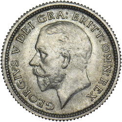 1927 Sixpence - George V British Silver Coin - Superb