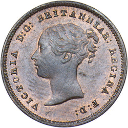 1843 Half Farthing - Victoria British Copper Coin - Very Nice