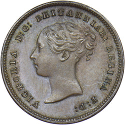1843 Half Farthing - Victoria British Copper Coin - Very Nice