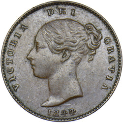 1844 Third Farthing - Victoria British Copper Coin - Very Nice