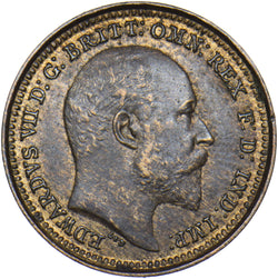 1902 Third Farthing - Edward VII British Bronze Coin - Very Nice
