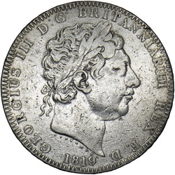 1819 LX Crown - George III British Silver Coin