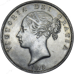 1875 Halfcrown - Victoria British Silver Coin - Very Nice