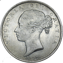 1887 Halfcrown (Young Head.) - Victoria British Silver Coin - Very Nice