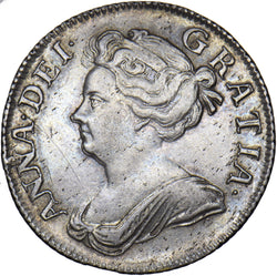 1707 Shilling - Anne British Silver Coin - Very Nice