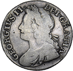 1739 Shilling - George II British Silver Coin