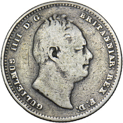 1834 Shilling - William IV British Silver Coin