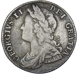 1741 Sixpence - George II British Silver Coin - Nice
