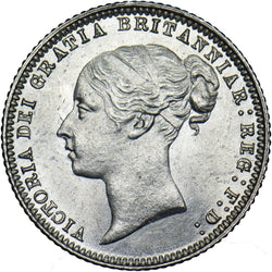 1874 Sixpence - Victoria British Silver Coin - Superb