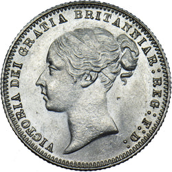 1879 Sixpence - Victoria British Silver Coin - Superb