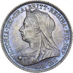 1895 Sixpence - Victoria British Silver Coin - Superb