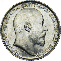 1906 Sixpence - Edward VII British Silver Coin - Superb