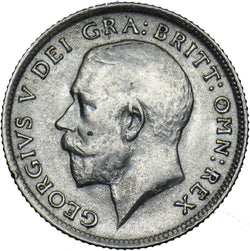 1918 Sixpence - George V British Silver Coin - Very Nice