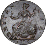 1735 Halfpenny - George II British Copper Coin - Very Nice