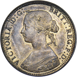 1860 Halfpenny - Victoria British Bronze Coin - Superb