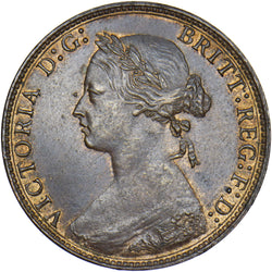 1875 Halfpenny - Victoria British Bronze Coin - Very Nice
