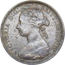 1887 Halfpenny - Victoria British Bronze Coin - Nice