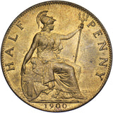 1900 Halfpenny - Victoria British Bronze Coin - Superb