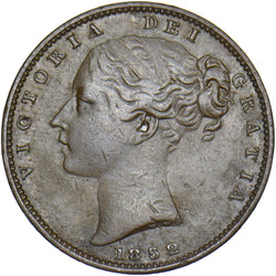1852 Farthing - Victoria British Copper Coin - Nice