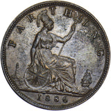 1886 Farthing - Victoria British Bronze Coin - Very Nice