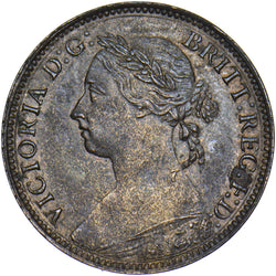 1888 Farthing - Victoria British Bronze Coin - Very Nice