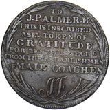 1790s London Mail Coach Halfpenny Token - Middlesex D&H 363