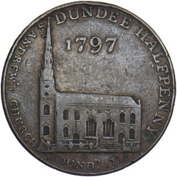 1797 Scotland Dundee Church Halfpenny Token - Angusshire D&H 21