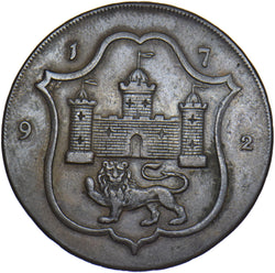 1792 Norwich Shield/Lion Halfpenny Token - Norfolk D&H 38