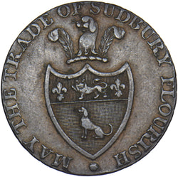 1793 Sudbury Shield Halfpenny Token - Suffolk D&H 38b (R)