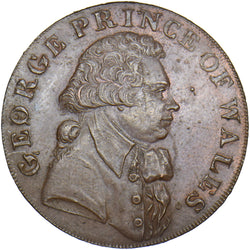 1794 Brighton Prince Of Wales Halfpenny Token - Sussex D&H 3a