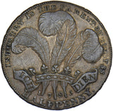 1795 London Prince Of Wales Halfpenny Token - Middlesex D&H 959
