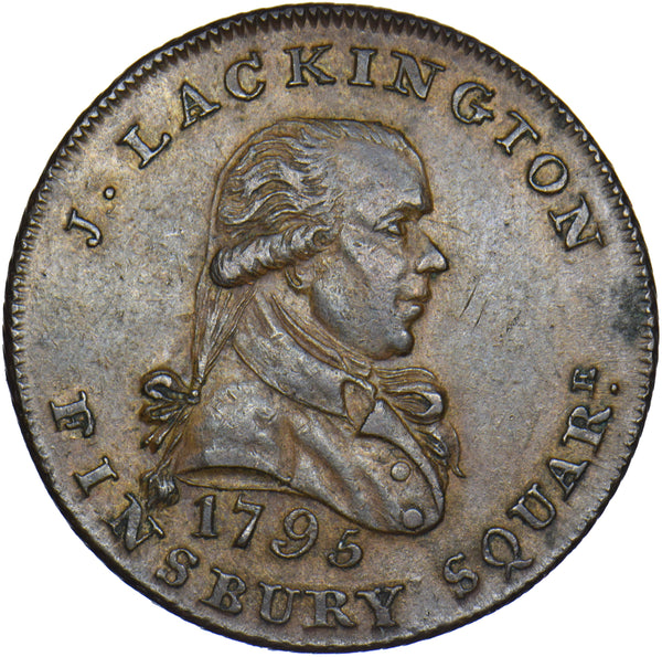 1795 London J. Lackington Halfpenny Token - Middlesex D&H 358a