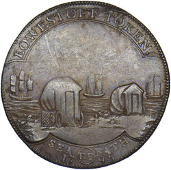 1795 Lowestoft Fisheries Halfpenny Token - Suffolk D&H 37