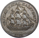 1812 British Naval Halfpenny Copper Token - Nelson HMS Victory