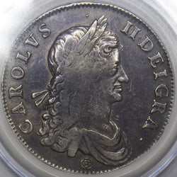 1662 Crown (CGS F 30) - Charles II British Silver Coin - Nice