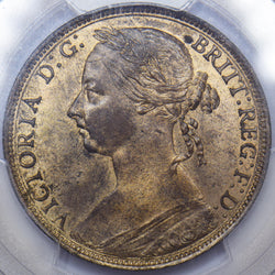1890 Penny (PCGS MS63 RB) - Victoria British Bronze Coin