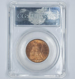 1929 Halfpenny (CGS UNC 85) - George V British Bronze Coin - Superb