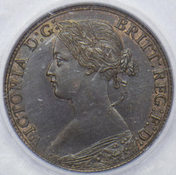 1862 Farthing (CGS UNC 82) - Victoria British Bronze Coin - Superb