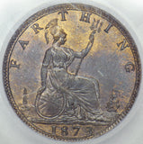 1873 Farthing (CGS UNC 82) - Victoria British Bronze Coin - Superb