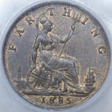 1885 Farthing (CGS UNC 80) - Victoria British Bronze Coin - Superb