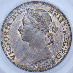 1886 Farthing (CGS UNC 82) - Victoria British Bronze Coin - Superb
