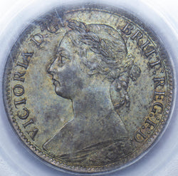 1895 Farthing (PCGS MS62 BN) - Victoria British Bronze Coin - Very Nice