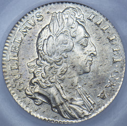 1696 Sixpence (CGS AU 75) - William III British Silver Coin - Very Nice